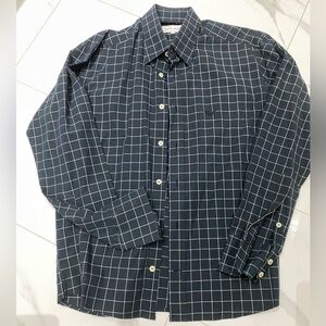 Giorgio Armani Dark Blue Checkered Shirt